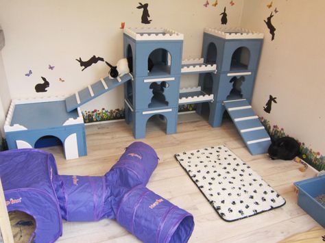 Pet Bunny House, Bunny Sheds, Rabbit Playground, Rabbit Enrichment, Diy Bunny Cage, Indoor Rabbit House, Diy Bunny Toys, Rabbit Shed, Diy Rabbit Cage