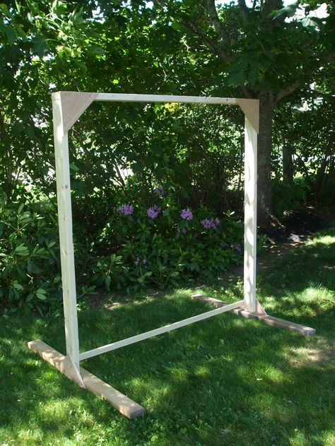 DIY backstop frame Diy Backstop Baseball, Freshwater Fishing, Archery, Garden Arch, Softball, Fresh Water, Wood Frame, Fishing, Outdoor Structures