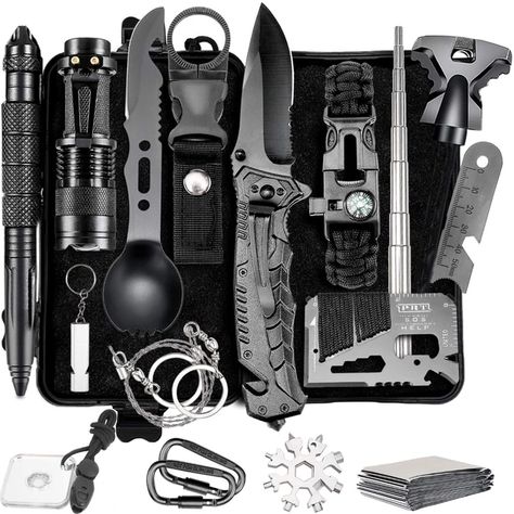 Wilderness Survival Tools, Survival First Aid Kit, Camping Gear Survival, Auto Camping, Outdoor Survival Kit, Survival Accessories, Emergency Survival Kit, Camping Kit, Survival Equipment