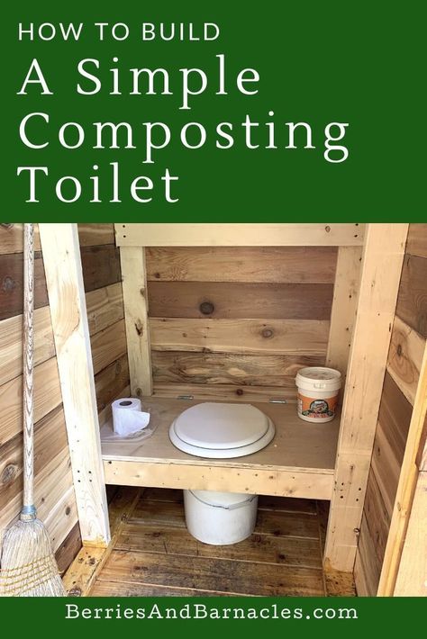 Here's how we built a simple bucket toilet, and why it was the best option for our off-grid property. Simple Outhouse Plans, Off Grid Toilet, Outdoor Toilet Design, Off Grid Bathroom, Bucket Toilet, Eco Toilet, Dry Toilet, Small Toilet Design, Bathroom Layout Ideas