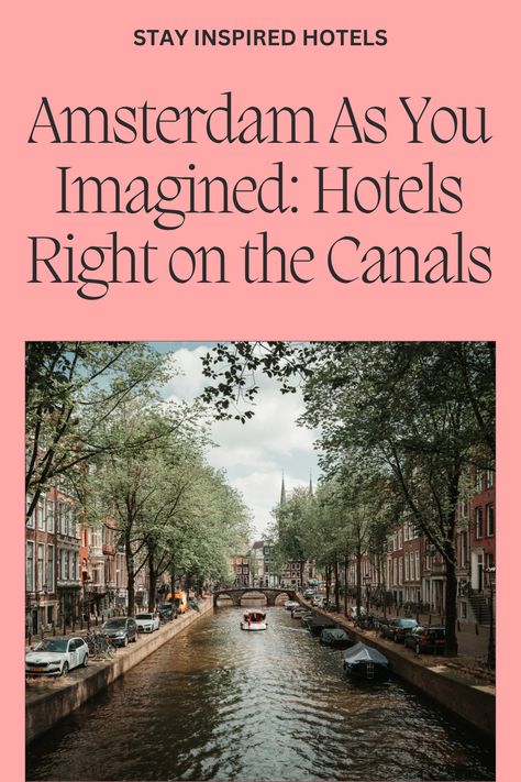 When you think of Amsterdam, you probably envision beautiful old houses right by the canal. Well, if that's what comes to mind, why not enjoy exactly this experience?

To help you plan your trip, we've created this list of hotels in Amsterdam that are located right on the canals. Hotels In Amsterdam, Stay Inspired, Top Hotels, Plan Your Trip, Oh The Places Youll Go, Old Houses, Amsterdam, Hotel, How To Plan