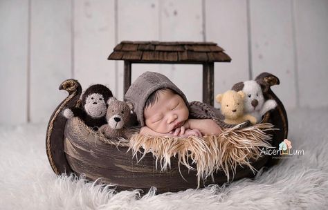 Boat Props, Noahs Ark Baby Shower, Puppy Photography, Baby Pictures Newborn, Infant Photography Props, Noah S Ark, Baby Props, Newborn Shoot, Noah's Ark