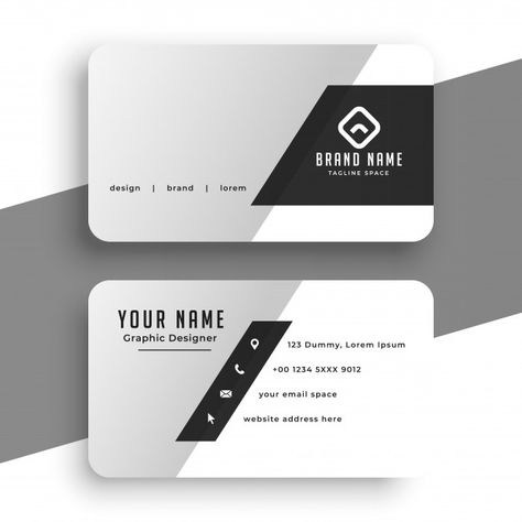 Clean minimal grey business card templat... | Free Vector #Freepik #freevector #business-card #business #card #office Office Card Design, Grey Business Card, Visiting Cards Design Creative Business, Card Name Design, Business Card Icons, Business Card Design Minimal, Elegant Business Cards Design, Business Cards Layout, Modern Business Cards Design