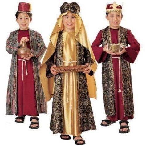 The 3 Kings Christmas, Nativity Costumes For Kids, Fancy Dress Diy, Diy Christmas Costumes, Wise Man Costume, Living Nativity, Diy Costumes Men, Live Nativity, Biblical Costumes