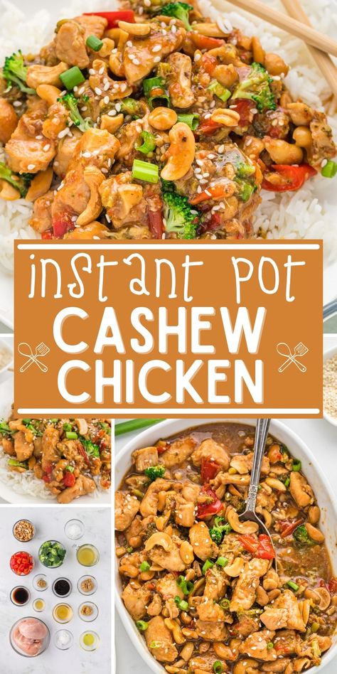 Instant Pot Cashew Chicken, Multicooker Recipes, Chicken Cashew, Cashew Chicken Recipe, Chinese Dinner, Instant Pot Ideas, Food Instant Pot, Cashew Chicken, Instant Pot Meals