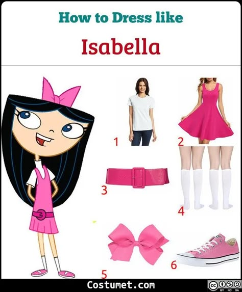 Isabella (Phineas and Ferb) Costume for Cosplay & Halloween 2020 Isabella From Phineas And Ferb, Cosplay Halloween Costumes Women, Isabella Cosplay, Isabella Costume Phineas And Ferb, Isabella Halloween Costume, Isabella And Phineas Costume, Phineas And Ferb Isabella, Isabella Costume, Phineas And Ferb Cosplay