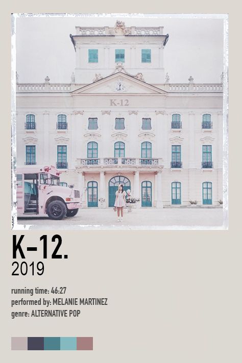 K-12 - Melanie Martinez (2019) Movies Minimalist Poster, Melanie Martinez Poster, Movies Minimalist, Minimalist Movie Posters, Minimalist Music, Album Posters, Collage Mural, Iconic Movie Posters, Music Poster Ideas