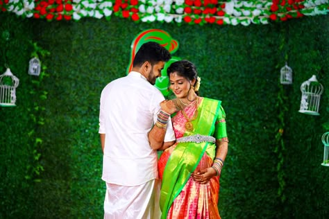 Bangle Poses, Srimantham Stills Photo, Valakappu Photos, Sreemantham Stills, Srimantham Photoshoot, Sreemantham Poses, Seemantham Poses, Baby Shower Poses, Shower Poses