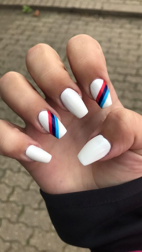 Car Nail Art Designs, Bmw Nails Design White, Bmw Inspired Nails, Cars Nails Designs, Bmw Nails Art, Porsche Nails, Car Nails Designs, Bmw Nails Design, Audi Nails