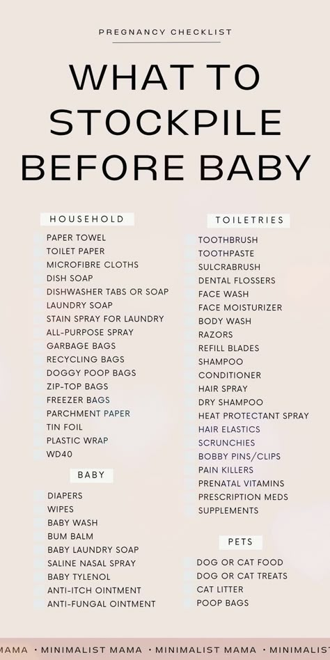 FOR NEW MOMS: preparing for baby, and looking for a list of what to buy in the 3rd trimester so you're ready to welcome baby *fully* stocked? This free, PRINTABLE pre-baby shopping list is super handy and will make the time after baby SO much more stress-free - so save this list of things to buy before baby arrives for later! (how to build your pre-baby stockpile) [third trimester checklist, before baby, end of pregnancy, last month of pregnancy, first pregnancy, preparing for baby] Second Trimester Essentials, Baby Making Tips, What To Buy For Newborn Baby, Baby List Needs Newborns, Baby Stockpile, Baby Registry Checklist New Moms, Baby Preparation Checklist, Last Month Of Pregnancy, Baby Stuff Must Have