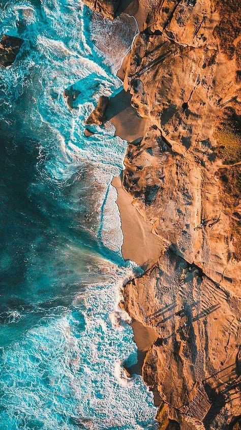 Wallpaper Iphone Summer, Wallpaper Bts, Ocean Wallpaper, Drone Photos, Trendy Wallpaper, Beach Wallpaper, Aerial Photo, Apple Logo, Summer Wallpaper