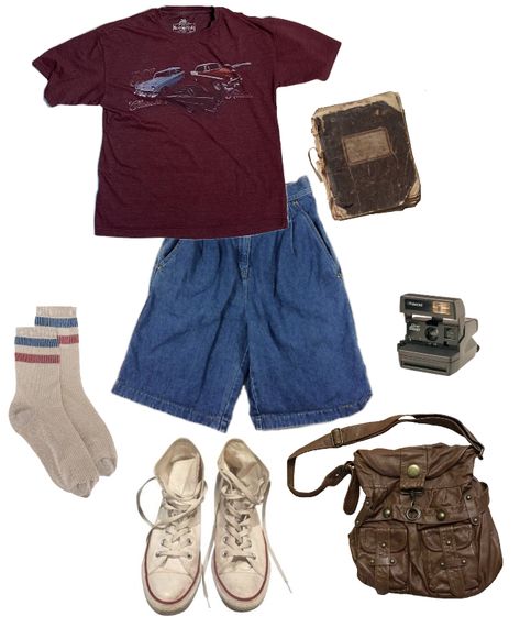 Summer Outfit Boards Aesthetic, Sandlercore Outfit, Tee Outfit Aesthetic, Call Me By Your Name Clothes Aesthetic, 80s Aesthetic Outfits Summer, 80s Summer Outfits Aesthetic, 80 Summer Outfits, James Potter Summer Outfit, 80s Slasher Summer Aesthetic Outfits