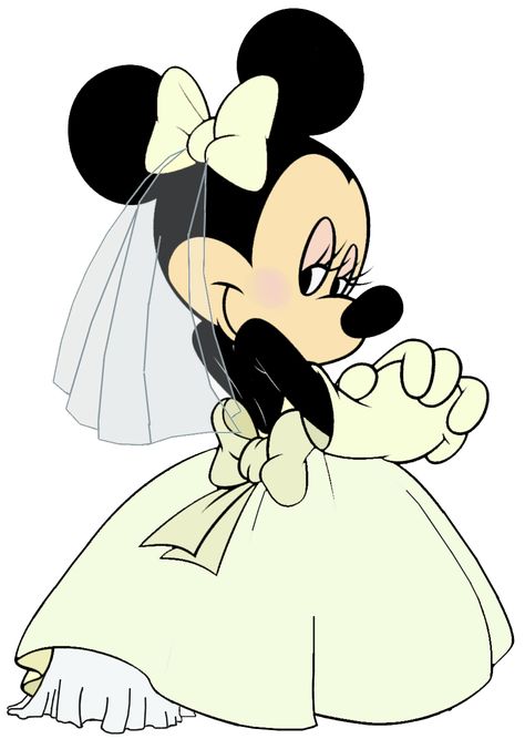 3/10 Many people don't know if Minnie and Mickey are just boyfriend and girlfriend, or actually married. Walt always said that in his mind they were a married couple in love! Wedding Couple Cartoon, Disney Clipart, Minnie Mouse Images, Minnie Mouse Pictures, Bridal Photo, Retro Disney, Images Disney, Mickey Y Minnie, Baby Clip Art