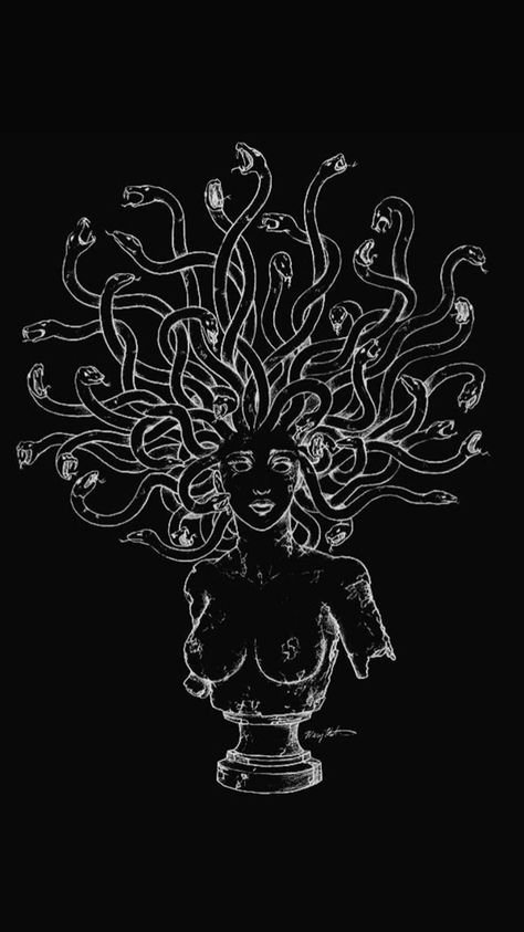 Wallpaper Medusa, Medusa Pictures, Medusa Drawing, Medusa Art, Edgy Aesthetic, Greek And Roman Mythology, Female Art Painting, Dark Phone Wallpapers, Phone Wallpaper Images