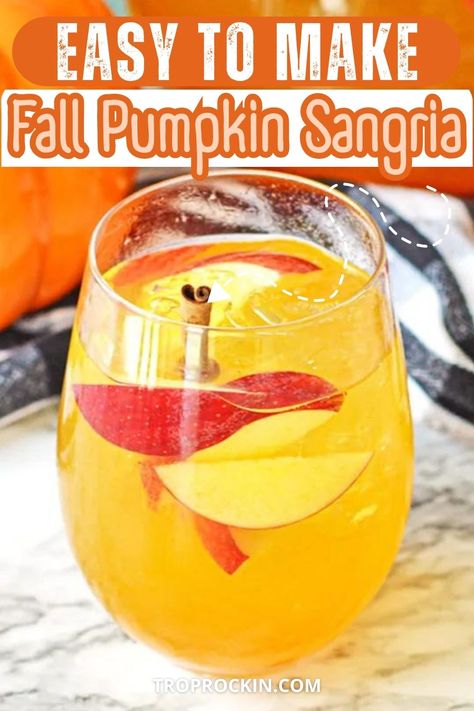 This Pumpkin Sangria Recipe is bright, sweet and delicious. You’ll want to serve up this pumpkin spice sangria for all your fall celebrations. Check out this perfect fall cocktail! Pumpkin Sangria Recipe, Sangria Vodka Recipe, Sweet Sangria Recipe, Spice Apple Cider, Best Sangria Recipe, Fall Sangria Recipes, Cider Cocktail Recipes, Sangria Drink, Pumpkin Wine