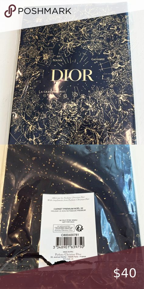 DIOR Notebook Journal Limited Edition Noel 22 New Dior Notebook, Dior Ribbon, 2022 Design, Notebook Shop, Holiday 2022, Notebook Gifts, Page Marker, Notebook Journal, Journal Notebook