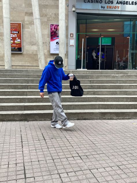 outfit idea with blue hoodie, grey pants and shoes jordan 11 white pure platinum, 59fifty new era and tote bag black Jordan 11 Legend Blue Outfit, Jordan 11 Outfit Men, Fits With Jordans, Jordan 11 Outfit, Jordan 11 Legend Blue, Jordan 11 Cool Grey, Shoes Jordan, Grey Outfit, Baggy Pant