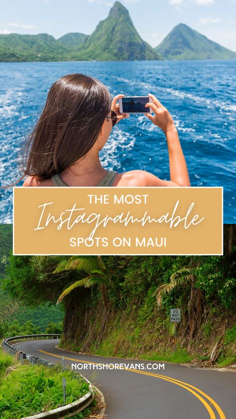 Maui is a stunning island in Hawaii that boasts some of the most photo-worthy locations. Check out some of the most Instagrammable spots on Maui! Maui Instagram Pictures, Maui Pictures, Kaanapali Beach, Haleakala National Park, Trip To Maui, Sunrise And Sunset, Maui Travel, Road To Hana, Beautiful Forest