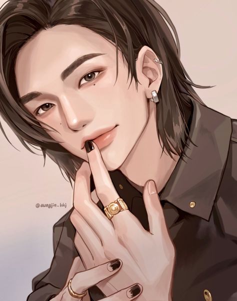 #skz #Hyunjin Hyunjin Fanart, Fan Drawing, Cute Ferrets, Sketchbook Tour, Dream Boyfriend, Straykids Hyunjin Photoshoot, Kpop Drawings, Cute Wallpaper For Phone, Perfect Boy