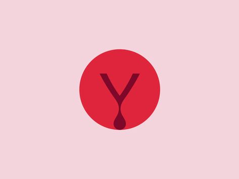 Letter Y Logo / Red Logo / Abstract Logo / Wellness Logo / Yuper... Letter Y Logo, Examples Of Logos, Y Logo, Deep Maroon, Perfect Circle, Letter Y, Pinkish Red, Abstract Logo, A Perfect Circle