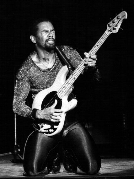 Louis Johnson, Bassist and Singer for the Brothers Johnson -  Louis performing in Paris in 1980. Credit Lioneldecoster Brothers Johnson, Funk Bands, Leo Fender, Funk Music, Bass Guitarist, The Music Man, Bass Players, Old School Music, Guitar Lovers