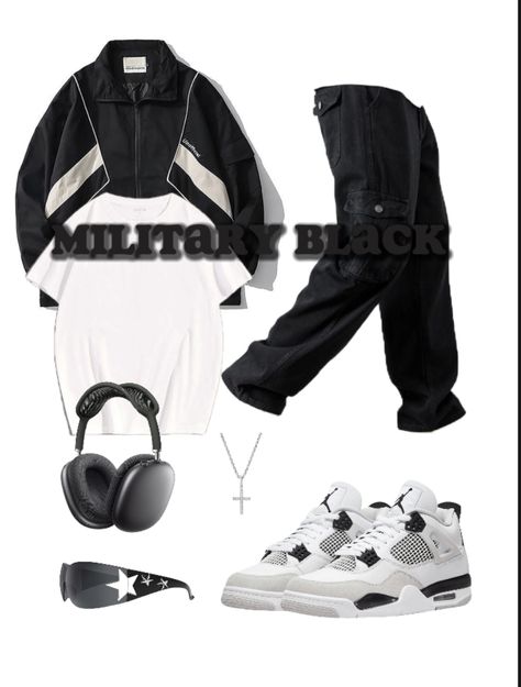 J4 Outfit Men, Aj Outfit, Jordan 4 Military Black Outfit, Jordan 4 Outfit Men, Jordan 4 Outfits, Air Jordan 4 Outfit, Jordan 4 Outfit, Black Outfit Men, Jordan 4’s