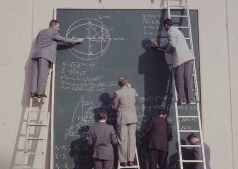 Back before calculators were invented, NASA engineers had to write everything out by hand on massive chalkboards to send man to the moon. Nasa Engineer, Math Notes, Space Race, Wallpaper Animes, Native American History, Drawing Board, To Infinity And Beyond, School Motivation, Vintage Magazines