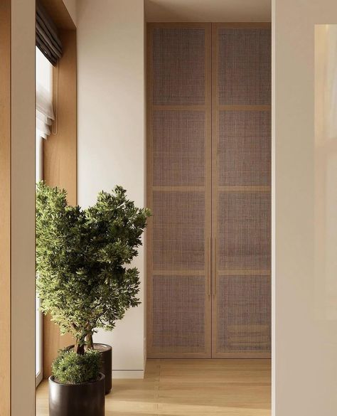 #japandi details in my design of a bedroom Japandi Details, Japandi Door, Window Screens, My Design, Doors, Bedroom, Design