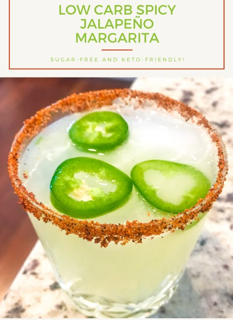 Easy Low Carb, Sugar-free Jalapeño Margaritas Recipe – Bacon and Cream Sugar Free Margarita, Lime Margarita Recipe, Margarita Cupcakes, Life On Virginia Street, Jalapeno Margarita, Keto Cocktails, Lime Margarita, Low Carb Drinks, Spicy Margarita