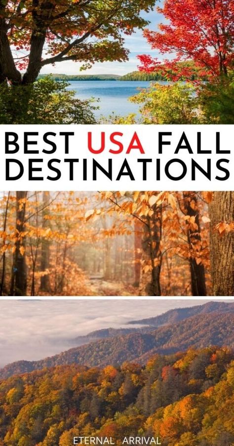 21 Best Places to See Fall Colors in the USA - Eternal Arrival Fall Travel Destinations, Travel To Usa, Cheap Places To Visit, Beautiful Places In America, Fall Destinations, New Mexico Travel, Usa Travel Map, Travel Alaska, Montana Travel