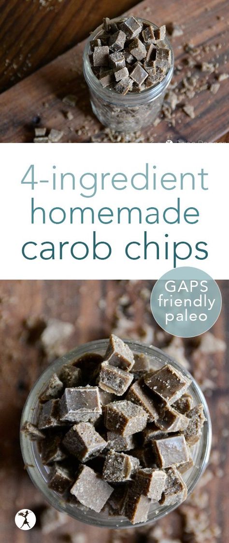 4-Ingredient Homemade Carob Chips :: paleo, GAPS, vegetarian Carob Chips Recipes, Aip Zucchini, Carob Recipes, Spanish Hot Chocolate, Carob Chocolate, Autoimmune Paleo Recipes, Aip Desserts, Carob Powder, Carob Chips