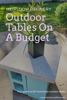 Cinder Blocks Diy, Cinder Block Furniture, Diy Outdoor Table, Outdoor End Tables, Patio Diy, Diy Outdoor Decor, Outdoor Diy Projects, Backyard Diy Projects, Diy Deck