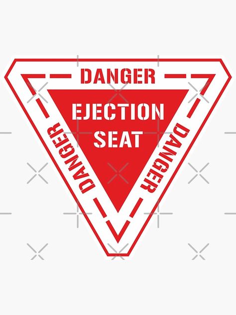 "Ejection Seat" Sticker for Sale by HamsterTees | Redbubble Jet Fighter Pilot, Ejection Seat, Fighter Pilot, Sticker Design, Vinyl Sticker