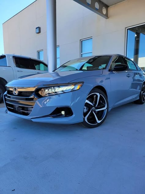 2021 Honda Accord Sport!! In Sonic Grey 🤯 1.5-liter turbocharged direct-injection engine with 192 horsepower!! Sonic Grey Honda Civic, Car Honda Accord, 2021 Honda Accord Sport Sonic Grey, Honda Accord Sonic Grey, 2022 Honda Accord Sport Sonic Grey, Honda Accord Sonic Grey Pearl, Sonic Grey Honda Accord, Honda Civic Sonic Grey, Honda Accord Sport Sonic Grey