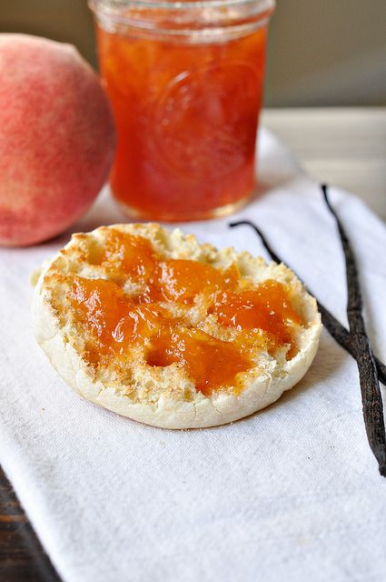 Peach Vanilla Bean Jam by Courtney | Cook Like a Champion Homemade Peach Jam, Preserve Tomatoes, Gingerbread Bundt Cake, Peach Jam Recipe, Homemade Jams, Cooking Tomatoes, Peach Jam, Urban Farm, Jam And Jelly