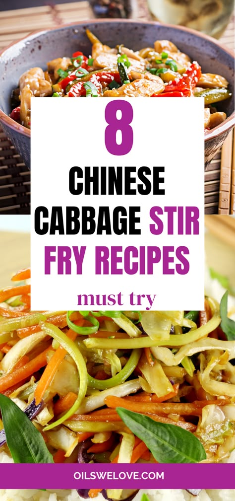 Whip up a quick and delicious Chinese cabbage stir-fry with these easy recipes! Perfect for a healthy weeknight dinner or a flavorful side dish. Get the recipes here! Cabbage Stir Fry Recipes, Chinese Cabbage Stir Fry, Stir Fried Cabbage Recipes, Cooked Cabbage Recipes, Napa Cabbage Recipes, Fried Cabbage Recipes, Recipes Chinese, Cabbage Stir Fry, Easy Clean Eating Recipes