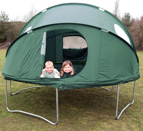 So buying this for this summer, SO MANY POSSIBILITYS!! Trampoline Fort, Recycled Trampoline, Trampoline Bed, Yard Crashers, Trampoline Tent, Trampoline Room, Camping Things, Instant Tent, Backyard Trampoline