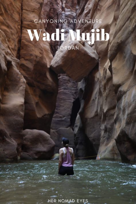 Travel Guide to visiting Wadi Mujib in Jordan. Wadi Rum Jordan, City Of Petra, Jordan Travel, Petra Jordan, Dead Sea, Future Travel, Travel Goals, Work Travel, Oh The Places Youll Go