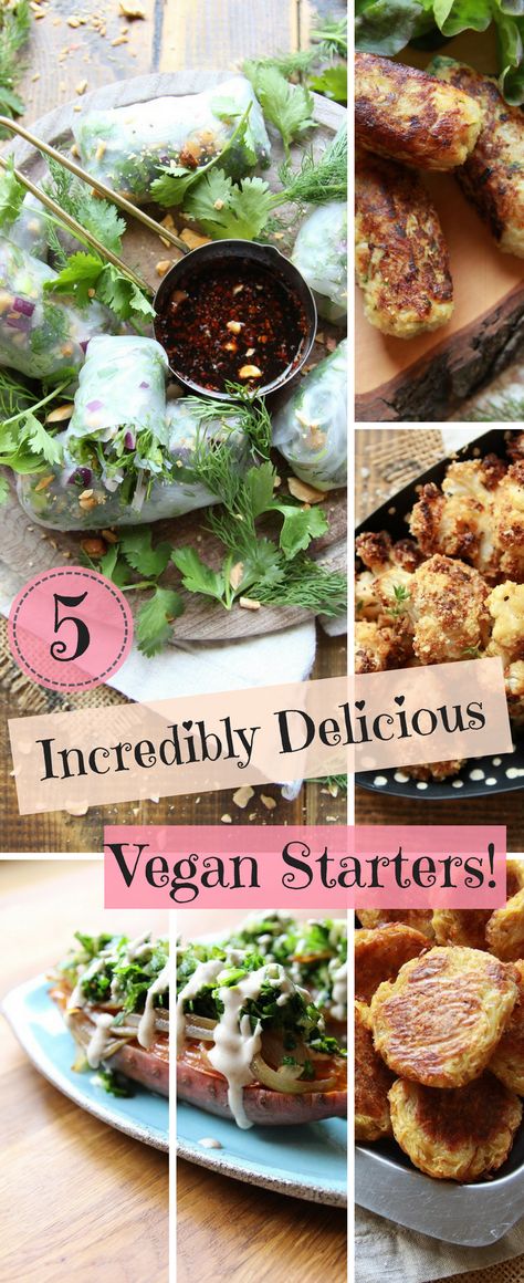 5 incredibly delicious vegan starter recipes that everyone will love! Each recipe is filled with plant-based goodness, all filling, refreshing, quick and easy to make, and will, of course, brighten up your dining table. #veganrecipes #plantbased #meatlessmonday Vegan Starter, Vegan Starters, Easy Starters, Starter Recipes, Vegan Recipes Plant Based, Vegan Entree, Vegan Recipes Videos, Vegan Appetizers, Starters Recipes