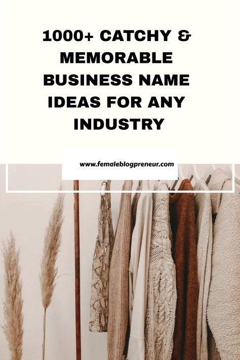 1000+ Catchy & Memorable Business Name Ideas For Any Industry Logos For Long Business Names, How To Name Your Business, Unique Brand Names, How To Choose A Business Name, Company Names Creative, Unique Company Names List, Brand Name Ideas, Creative Business Names List, Business Name Ideas