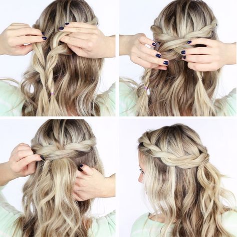 Hairdo For Wedding Guest, Paint Ideas 2023, Diy Wedding Hairstyles, Diy Bridal Hair, Junior Bridesmaid Hair, Long Hair Diy, Nails Paint, Braided Crown Hairstyles, Updo Braids