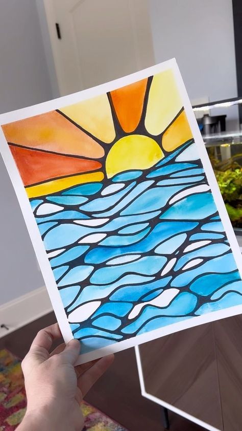 Andrea Nelson on Reels | ヘクとパスカル · fish in the pool・花屋敷 Andrea Nelson Art, Ocean Therapy, Basic Watercolor, Neurographic Art, School Art Ideas, Posca Marker, Art Program, Learn Watercolor, Watercolor Tips