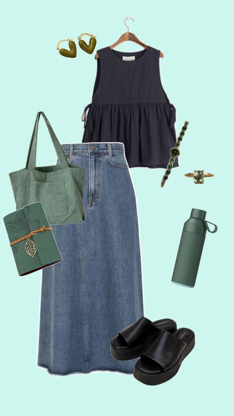 Black Church Outfit, Church Outfit, Black Church, Pieces Of Clothing, Diy Vetement, Mode Inspo, Green And Black, Casual Style Outfits, Lookbook Outfits