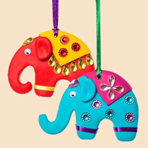 Diwali Craft For Children, Diwali Creative, Diwali For Kids, Diwali Crafts, Diwali Activities, Elephant Crafts, India Crafts, Diwali Decorations At Home, Diy Diwali Decorations