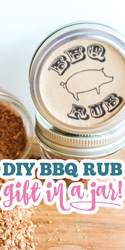 Diy Bbq Rub Gift Father's Day, Diy Bbq Rub, Cheap Bbq, Dyi Gift Ideas, Homemade Gifts For Dad, Bbq Rub Recipe, Bbq Spice, Spiced Drinks, Diy Bbq