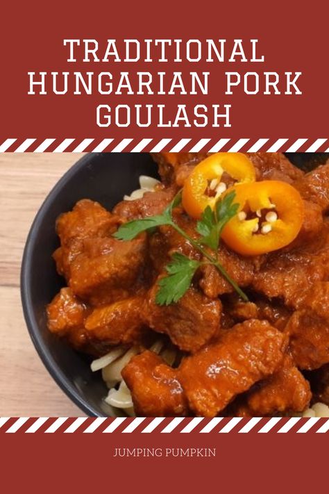 Hungarian Pork Goulash, Pork Goulash Recipes, Pork Paprikash Recipe, Pork And Peppers, Diced Pork Recipes, Pork Paprikash, Pork Stew Meat Recipes, Cubed Pork Recipes, Pork Goulash