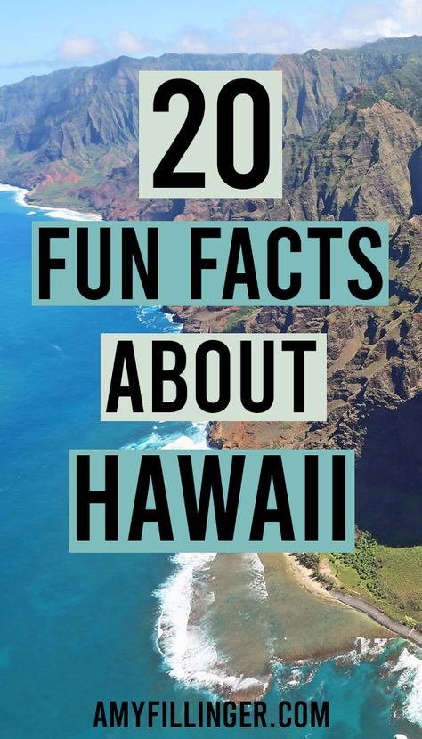 Are you planning a Hawaii vacation? Looking for some Hawaii fun facts? These 20 fun facts about Hawaii cover everything from Hawaii customs to Hawaii word records, if you want to learn more about Hawaii, check it out. #hawaiivacation #hawaiifunfacts #hawaiiplanning #hawaiiguide #thingstodohawaii Facts About Hawaii, Best Hawaiian Island To Visit, What To Do In Maui, Kauai Hikes, Na Pali Coast Kauai, Hawaii Restaurant, What To Do In Hawaii, Hawaii On A Budget, Hawaii Vacation Oahu