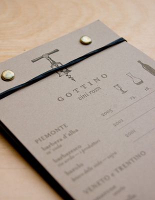 Gottino Restaurant Branding Amazing Brochure Design, Branding Letterhead, Italian Wine Bar, Restaurant Graphics, Menu Design Inspiration, Restaurant Identity, Café Design, Menue Design, Menu Layout