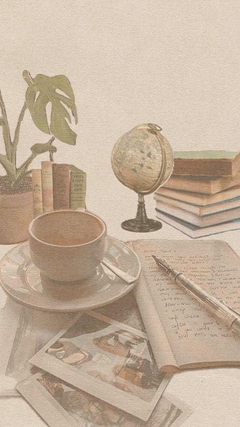 Light academia wallpaper ☕️📚🖋️ #lightacedemia #acedemic #fallaesthetic #universityaesthetic #booklover #beige #schoolaesthetic Light Academia Wallpaper, Academia Wallpaper, Light Academia, Book Lovers, Mood Board, Wall