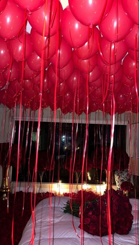 Room Filled With Balloons, Romantic Hotel, Senior Prom, Red Balloon, Rose Gift, 21st Birthday, Stories Instagram, Photo Dump, Holiday Parties